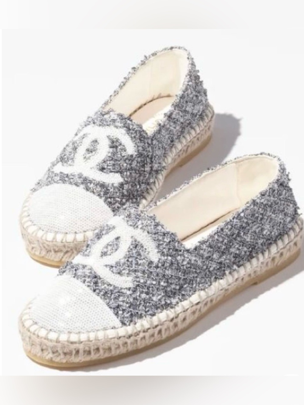 CHANEL Espadrilles Tweed & Sequin